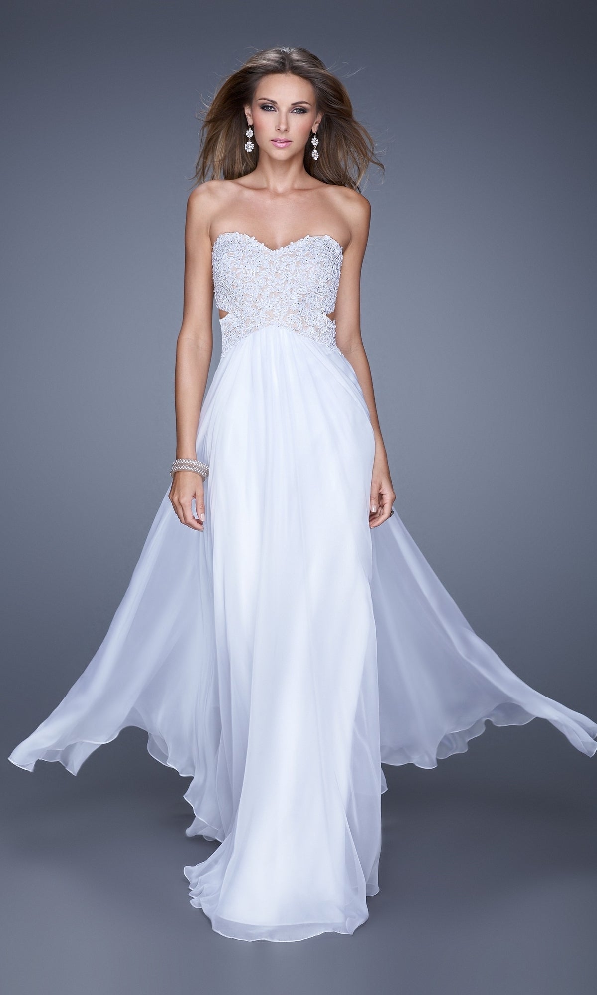 White Long La Femme Gown 20734