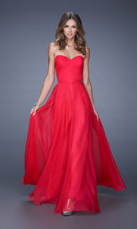 Hot Fuchsia Long La Femme Gown 20808
