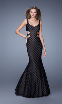 Black Long Formal La Femme Dress 20813