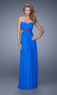 Electric Blue Long La Femme Gown 20826
