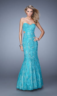 Peacock Long La Femme Gown 20925