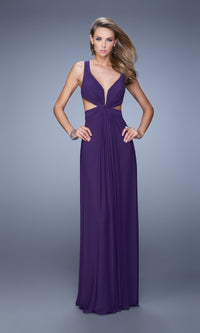 Majestic Purple Long La Femme Gown 21006