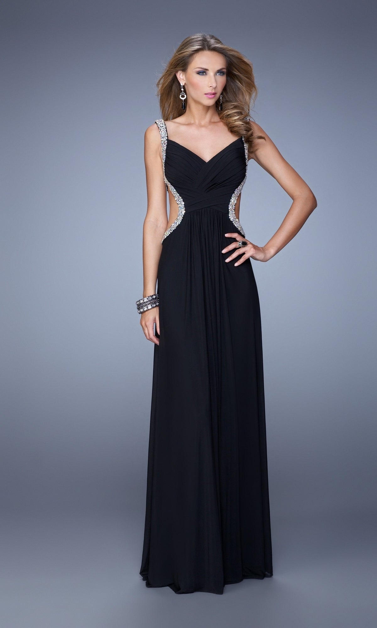 Black Long La Femme Gown 21123