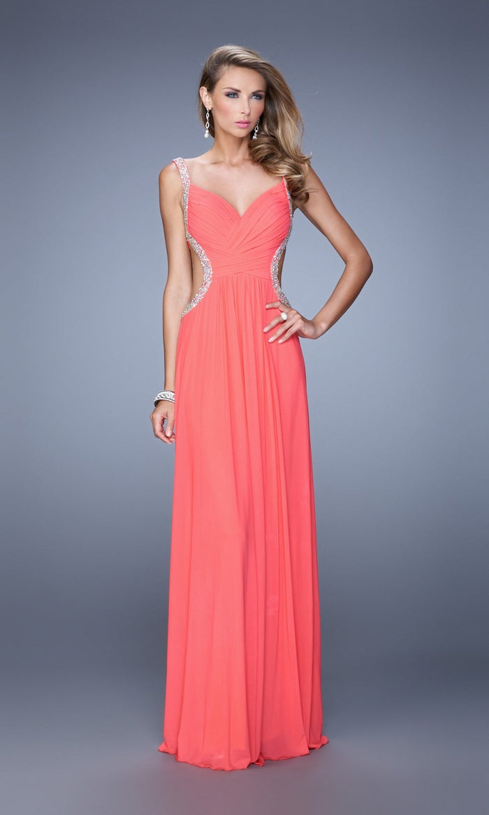 Pink Grapefruit Long La Femme Gown 21123