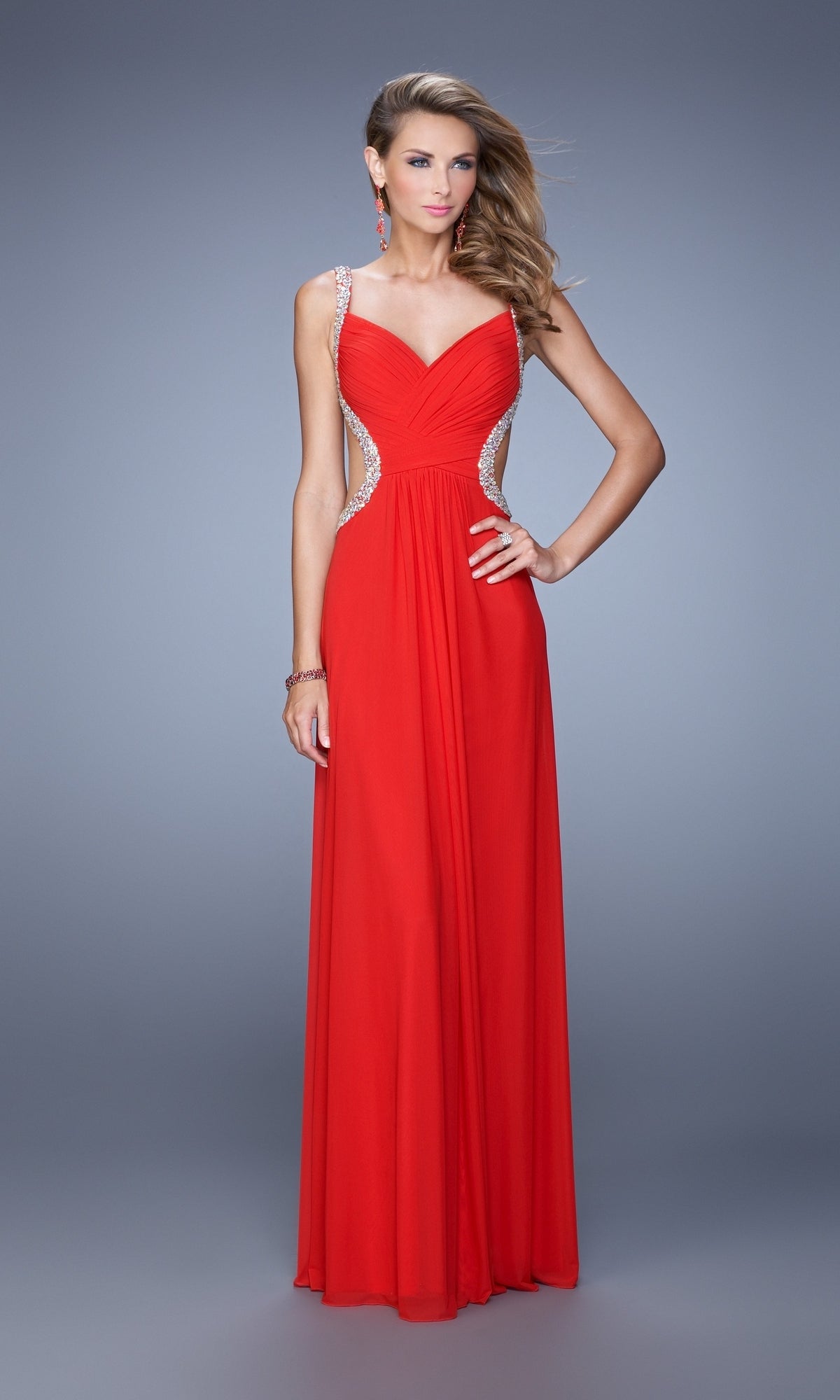 Red Long La Femme Gown 21123