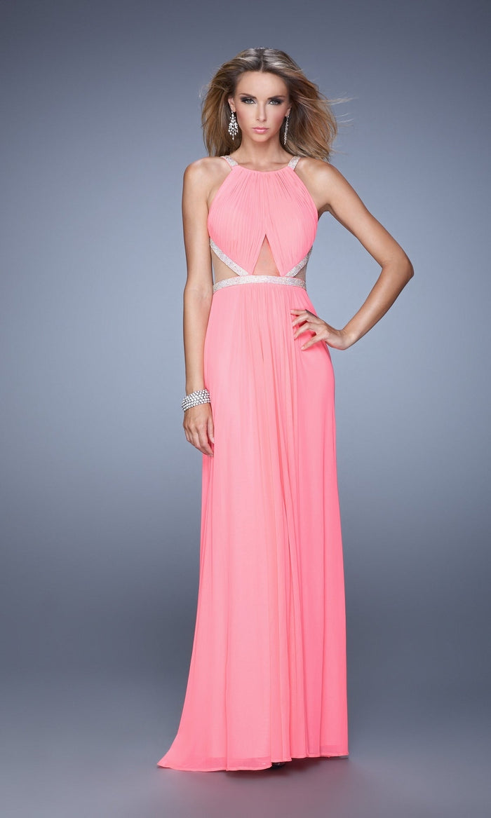 Bright Pink Long La Femme Gown 21145