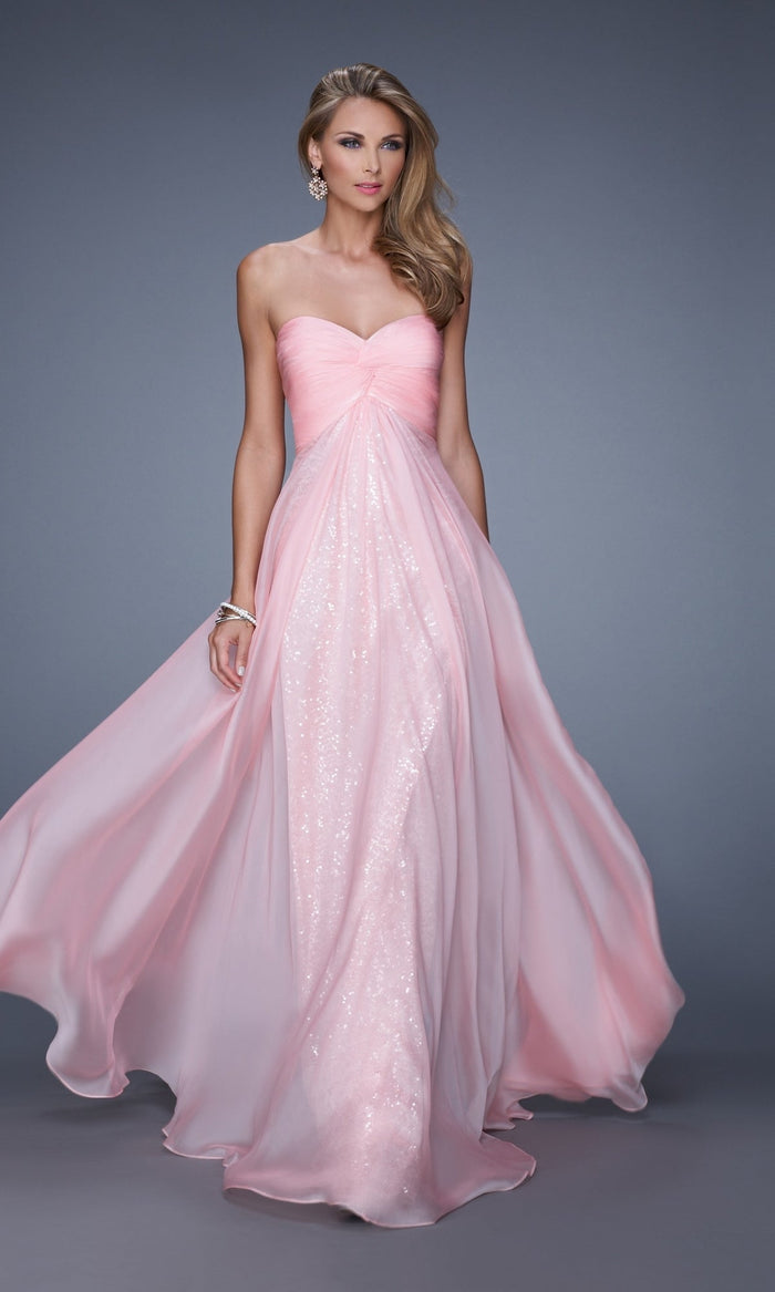 Cotton Candy Pink Long La Femme Gown 21148