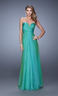 Jungle Green Long La Femme Gown 21154