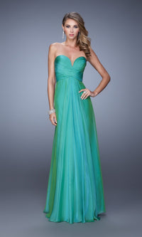 Jungle Green Long La Femme Gown 21154