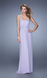 Pale Purple Long Formal La Femme Dress 21237