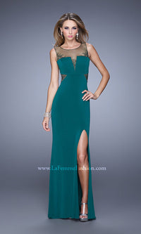 Emerald Long Formal La Femme Dress 21266