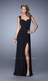 Black Long Formal La Femme Dress 21310