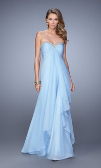 Cloud Blue Long Formal La Femme Dress 21374