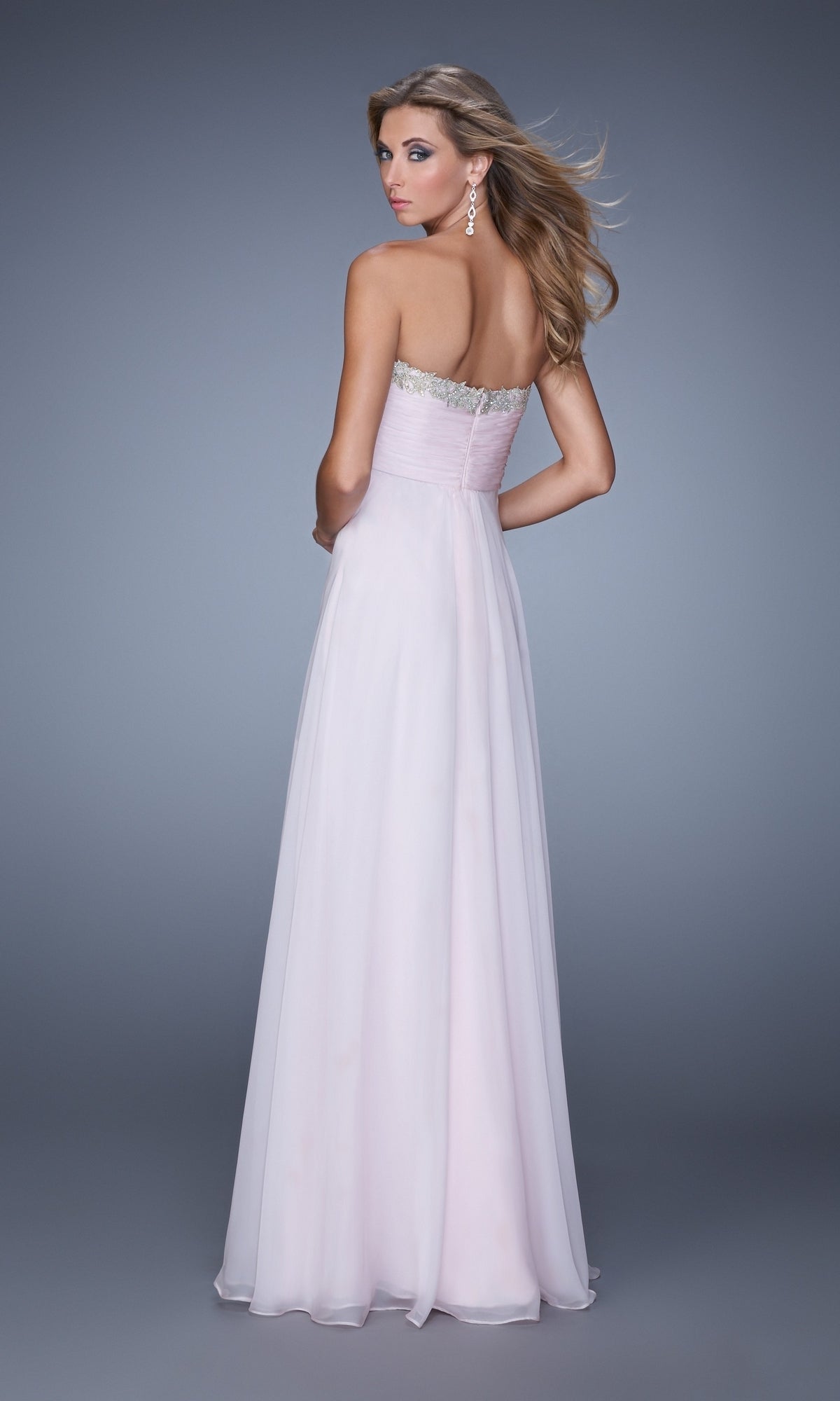 Long Formal La Femme Dress 21374 Watermelon / 4 Long Formal La Femme Dress 21374 Watermelon / 4
