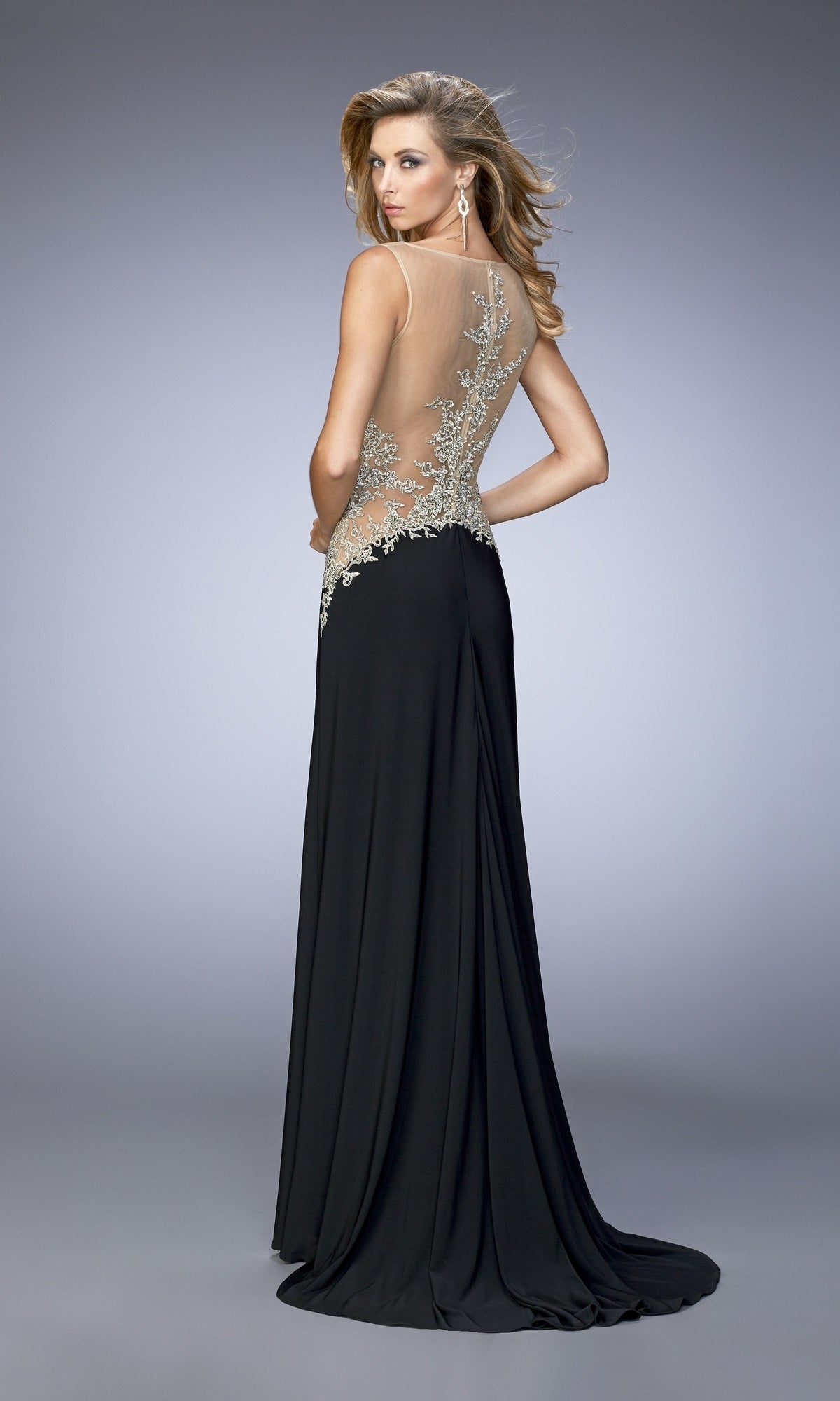  Long Formal La Femme Dress 21558