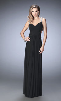 Black Long Formal La Femme Dress 22068