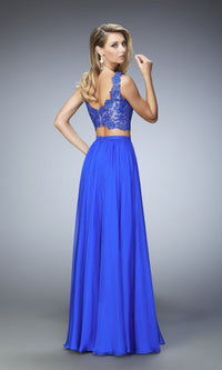 Royal Blue Long Formal La Femme Dress 22128