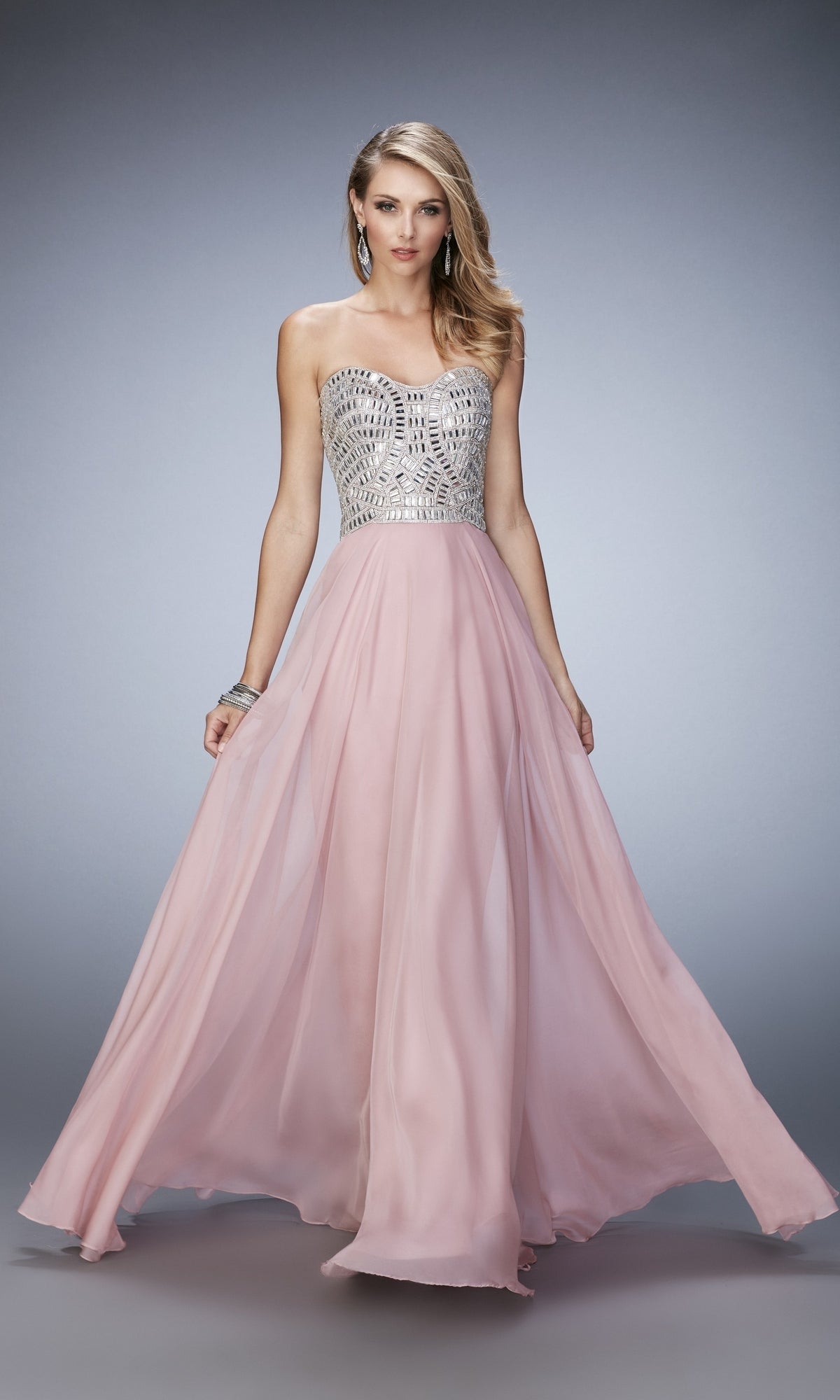 Dark Blush Long Formal La Femme Dress 22137