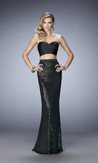 Black Long Formal La Femme Dress 22151