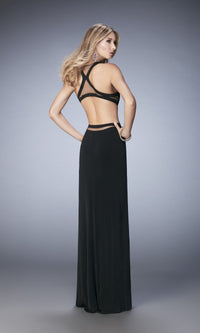 Black Long Formal La Femme Dress 22265