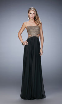 Black Long Formal La Femme Dress 22285
