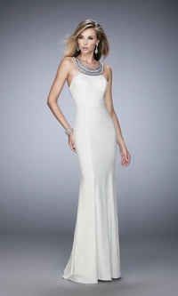 Ivory Long Formal La Femme Dress 22315