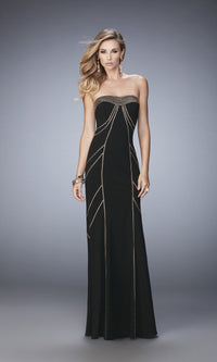 Black Long Formal La Femme Dress 22321