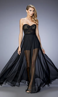 Black Long Formal La Femme Dress 22324