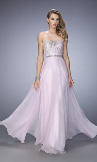 Pale Pink Long Formal La Femme Dress 22337