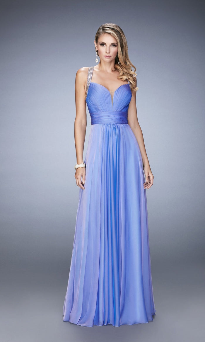 Violet Long Formal La Femme Dress 22503
