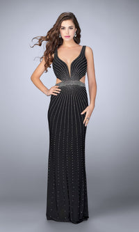 Black Long Formal La Femme Dress 23586