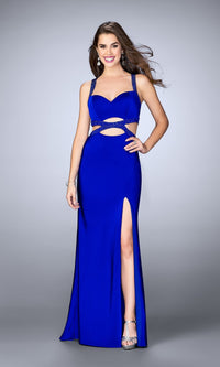Sapphire Blue Long La Femme Gown 24048