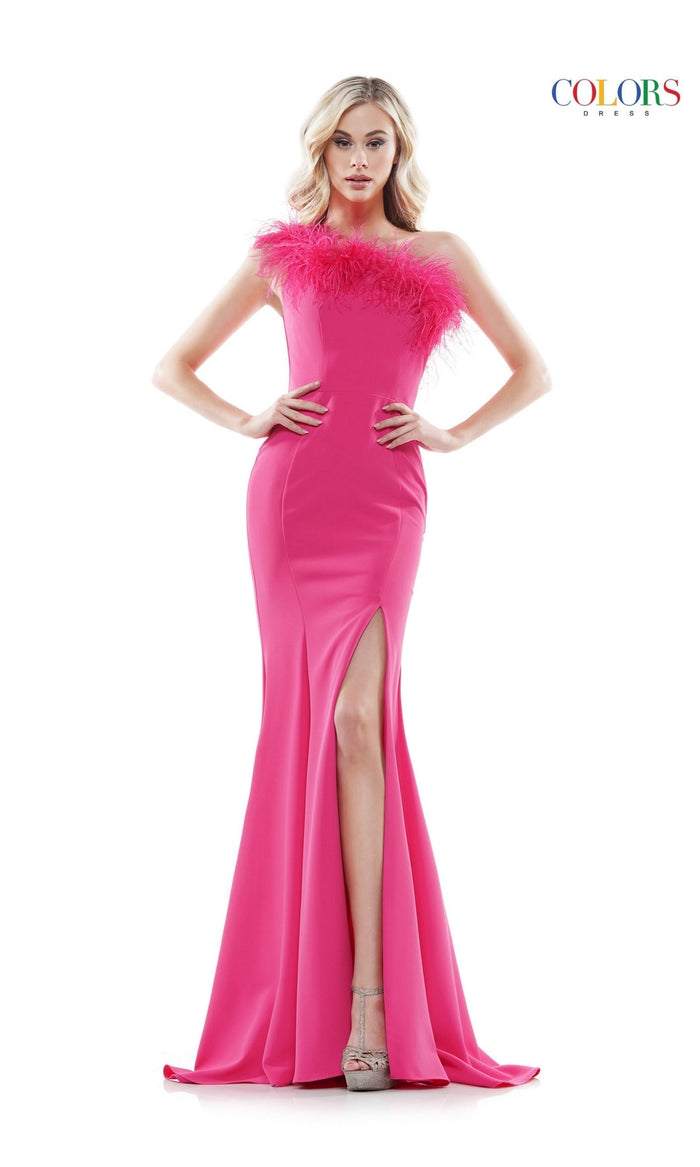 Hot Pink Formal Long Dress 2405 By Colors Dress