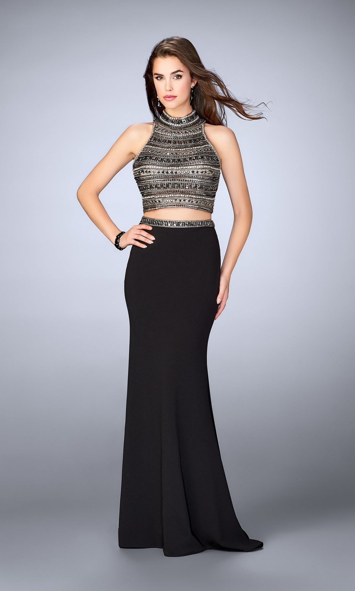 Black Long La Femme Gown 24188