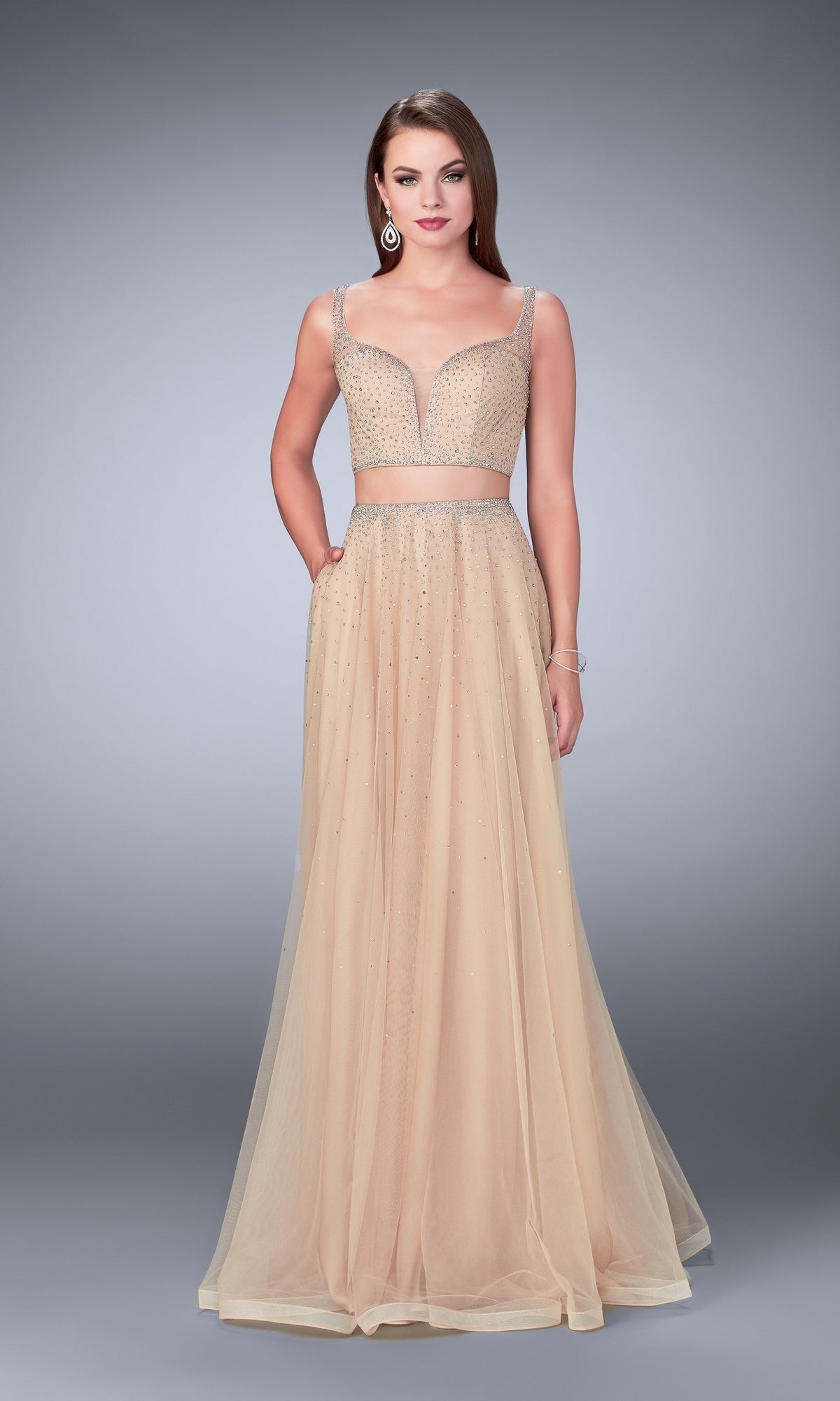 Nude Long La Femme Gown 24304