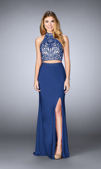Royal Blue Long La Femme Gown 24402