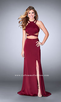 Burgundy Long La Femme Gown 24420
