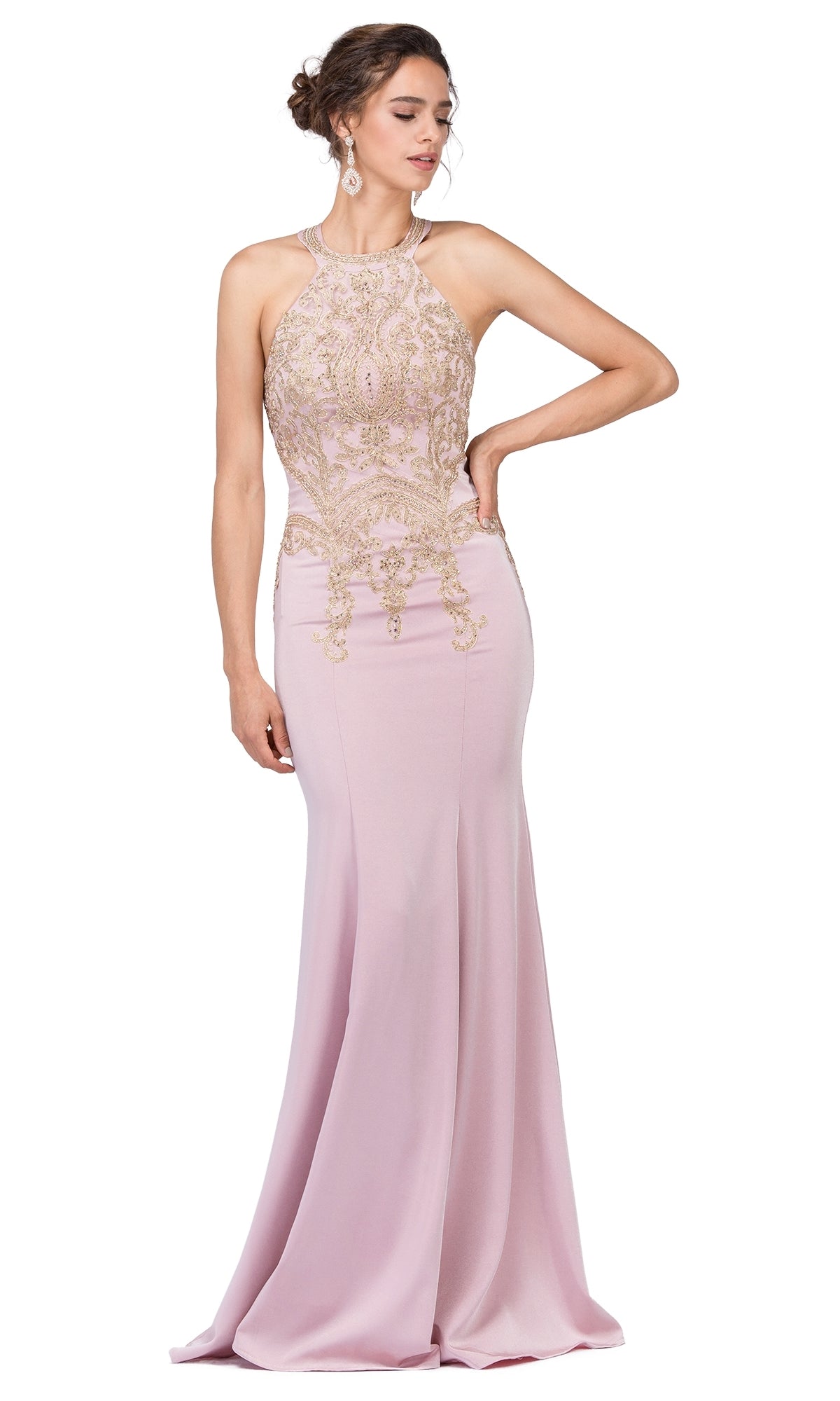 Tight Long Formal Dresses with Gold Embellishments Tight Long Formal Dresses with Gold Embellishments