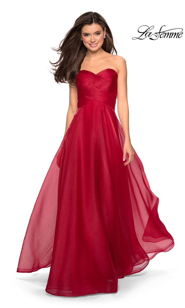 Red La Femme Long Prom Dress 27515