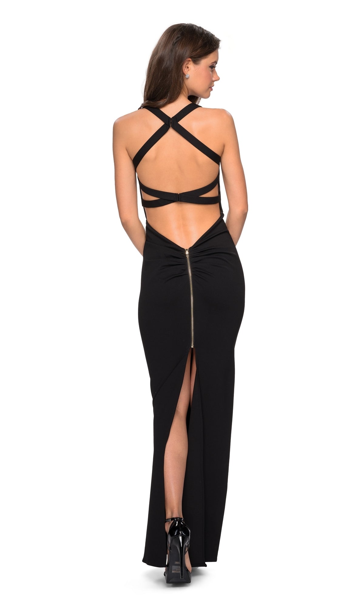 Black Long Formal La Femme Dress 27637
