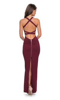 Wine Long Formal La Femme Dress 27637