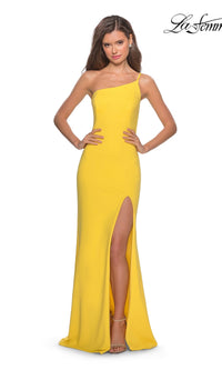 Yellow La Femme 28176 Formal Prom Dress