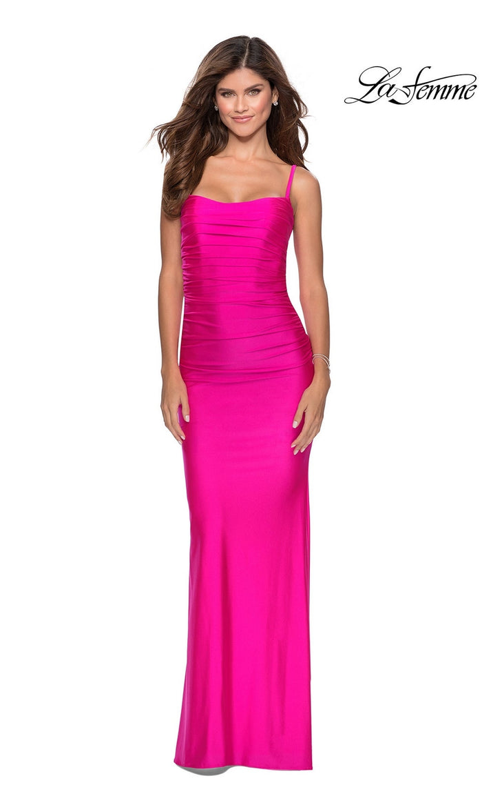 Hot Pink La Femme 28398 Formal Prom Dress