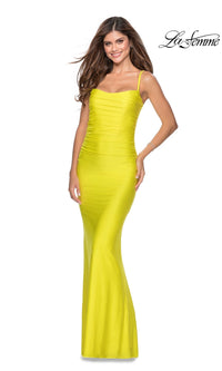 Yellow La Femme 28398 Formal Prom Dress