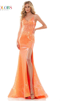 Orange Colors Dress 2848 Formal Prom Dress