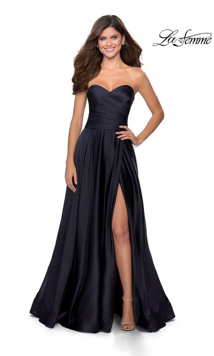 Navy La Femme 28608 Formal Prom Dress