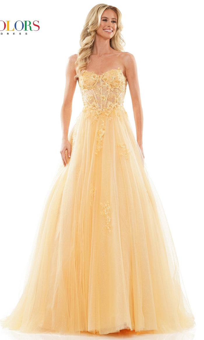 Gold Colors Dress 2898 Formal Prom Dress