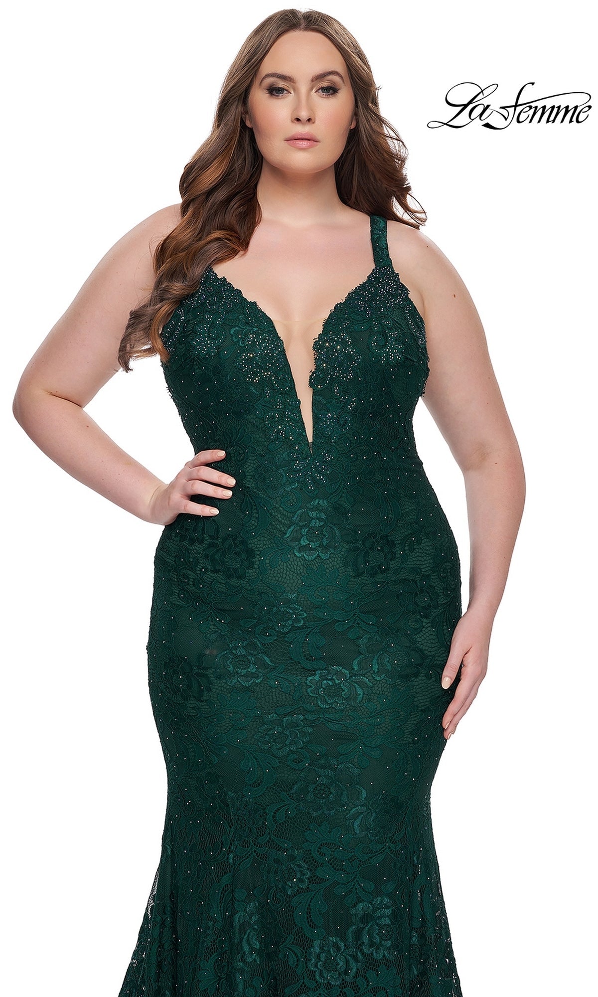 La Femme Dress 29052 Plus-Size Formal Prom Dress Black / 12W La Femme Dress 29052 Plus-Size Formal Prom Dress Black / 12W