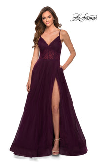 Dark Berry La Femme 29076 Formal Prom Dress