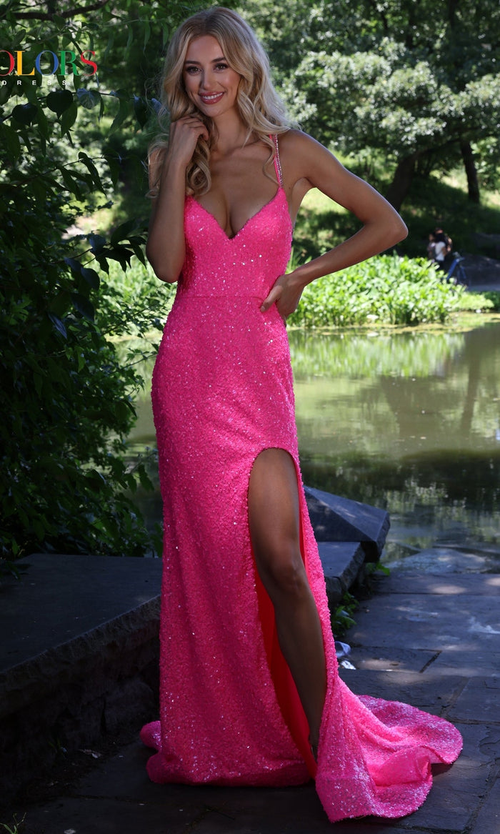 Hot Pink Colors Dress 2975 Formal Prom Dress